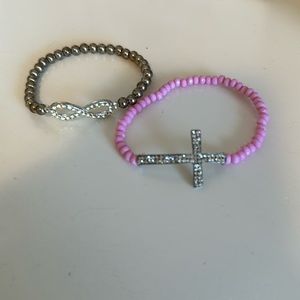 Cross and Infinity bracelets. Come together.